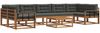 vidaXL Outdoor-Sofagarnitur mit Kissen 8 pcs Natur und Anthrazit 3367345 Bild 2