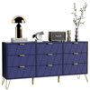 UEV Kommode modern Sideboard schmal Mehrzweckschrank für Kleidung Dokumente (Packung, Schubladenschrank mit Kippsicherung für Wohnzimmer Schlafzimmer Flur), TV Board Schubladenschrank Buffet 150x34x74cm Aufbewahrungsschrank Bild 5