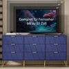 UEV Kommode modern Sideboard schmal Mehrzweckschrank für Kleidung Dokumente (Packung, Schubladenschrank mit Kippsicherung für Wohnzimmer Schlafzimmer Flur), TV Board Schubladenschrank Buffet 150x34x74cm Aufbewahrungsschrank Bild 3