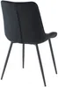 Vente-unique - OLLUA Stuhl StoffSamt Schwarz - B 60 cm x H 87 cm x L 49,5 cm Bild 5