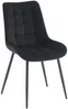Vente-unique - OLLUA Stuhl StoffSamt Schwarz - B 60 cm x H 87 cm x L 49,5 cm Bild 4