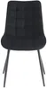Vente-unique - OLLUA Stuhl StoffSamt Schwarz - B 60 cm x H 87 cm x L 49,5 cm Bild 3