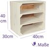 CHICCIE 3 Set Weinregal Wino aus Holz - Greta Weiß 2x Regal Bild 3