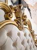 Interdesign24 Bett Gloria (im klassischen Barock-Stil, mit gepolstertem Kopfteil, inkl. Lattenrost), in Beige/Rotbraun/Gold Hochglanz Bild 3