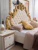 Interdesign24 Bett Gloria (im klassischen Barock-Stil, mit gepolstertem Kopfteil, inkl. Lattenrost), in Beige/Rotbraun/Gold Hochglanz Bild 4