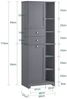 SoBuy BZR104-DG Badezimmer-Hochschrank, MDF, Lackiert, Dunkelgrau, 60 x 170 x 37 cm Bild 3