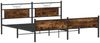 vidaXL Metallbett ohne Matratze Räuchereiche 183x213 cm 3325115 Bild 3