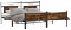 vidaXL Metallbett ohne Matratze Räuchereiche 183x213 cm 3325115 Bild 5