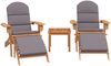 vidaXL 3-tlg. Garten-Lounge-Set Adirondack Massivholz Akazie 3152126 Bild 3