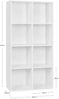 Woltu Bücherregal, 1-tlg, Büroregal Aktenschrank, MDF, 8 Fächer Bild 2