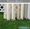 Qelus Gardine Vintage Voile Gardinen mit Quasten Stangendurchzug (2 St), Creme halbtransparent für Wohnzimmer und Schlafzimmer Bild 4