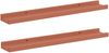 vidaXL Wandregal mit Regal 2 pcs Rot 60 x 9 x 3 cm Holzwerkstoff 42020002 Bild 2