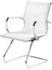 Dmora Stuhl Balvano, Büro-Wartezimmersitz mit Armlehnen, Ergonomischer Wartesitz, 62x54h89 cm, Weiß Bild 2