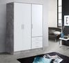 FORTE Kleiderschrank Jupiter, Made in Europe, mit Schubladen (Maße (T/H): 60/200 cm) Stauraum, 2 Breiten, 4 Farben, Schubladen, variable Einlegeböden Bild 3