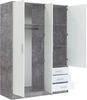 FORTE Kleiderschrank Jupiter, Made in Europe, mit Schubladen (Maße (T/H): 60/200 cm) Stauraum, 2 Breiten, 4 Farben, Schubladen, variable Einlegeböden Bild 4
