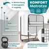 KESSER® Klappbett 200x90cm Gästebett inkl. Matratze aus Memory-Schaum & Rollen | faltbares Reisebett mit Metallrahmen für Erwachsene belastbar bis 250kg | Metallbett mit Schaumstoffmatratze & Cover Weiß, Deluxe Plus Bild 4