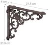 relaxdays Wandregalhalter 4 x Regalwinkel antik braun Bild 4