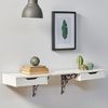 relaxdays Wandregalhalter 4 x Regalwinkel antik braun Bild 2