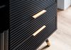 FINEBUY Kommode FB103427 (77x97x40 cm Eiche-Optik Schwarz, Kommode Modern), Anrichte, Standschrank mit 2 Türen & Schubladen Bild 5