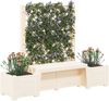 vidaXL Gartenbank Kopenhagen Weiß 173 x 49 x 135,5 cm PP 42041746 Bild 3