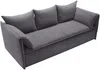 Vente-unique - TEODORA Sofa SamtStoff Blau - B 105 cm x H 89 cm x L 218 cm Bild 4