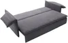 Vente-unique - TEODORA Sofa SamtStoff Blau - B 105 cm x H 89 cm x L 218 cm Bild 5