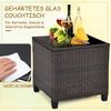 3tlg. Rattan Balkonset, Polyrattan Gartenmöbel Gartensitzgruppe mit Sitzkissen Bild 5