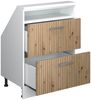Küchenschrank für Dachschrägen R-Line Artisan-Eiche 60 cm mit 2 Schubladen Vicco Bild 5