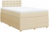vidaXL Boxspringbett mit Matratze Creme 120x200 cm Stoff 3289742 Bild 3