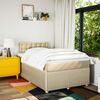 vidaXL Boxspringbett mit Matratze Creme 120x200 cm Stoff 3289742 Bild 4