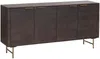 Vente-unique - SORDANA Sideboard Holz, PlatteHolz, Platte BraunGold - B 40 cm x H 78 cm x L 160 cm Bild 3