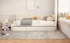 Polsterbett 90x200 cm mit Ausziehbett und Samtbezug – platzsparendes Einzelbett mit Lattenrost Bild 5