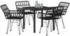 vidaXL Garten Essgruppe 5 pcs Schwarz Pulverbeschichteter Stahl 3379185 Bild 3