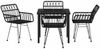 vidaXL Garten Essgruppe 5 pcs Schwarz Pulverbeschichteter Stahl 3379185 Bild 5