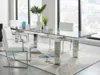 Vente-unique - Esstisch ausziehbar - Glas & Metall - 8-10 Personen - LUBANA Bild 2