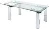 Vente-unique - Esstisch ausziehbar - Glas & Metall - 8-10 Personen - LUBANA Bild 5