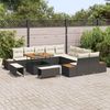 vidaXL Gartensofa-set mit Kissen 13 pcs Schwarz Poly Rattan 3364915 Bild 3