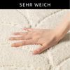 OTTO home Badematte Epense, Badvorleger, Badezimmer Teppich, Duschmatte mit Blattstruktur, Höhe 10 mm, rutschhemmend beschichtet, schnell trocknend, fußbodenheizungsgeeignet, Polyester, rechteckig, Badteppich, Uni, Blätter, Hoch-Tief, verschiedene Farb... Bild 4