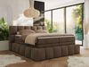 Boxspringbett NIRA KING, Doppelbett mit Fußteil, 7-Zonen Multipocket-Matratzen und Topper, Schlafzimmerbett - 120 x 200 cm - Braun Velvet - H3 Bild 1