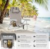 tectake Klappstuhl faltbarer Aluminium strandstuhl Coral - rucksackfunktion und (strandstuhl Coral, 1 St), 5-fach verstellbare Rückenlehne bis zur Liegeposition Bild 2