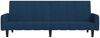 vidaXL Schlafsofa 2-Sitzer Dunkelgrau Samt, Blau, Samt Bild 4
