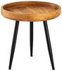 Amagohome Couchtisch Beistelltisch Holz rund Couchtisch Wohnzimmer Tisch Metalbeine Holzpla Bild 4