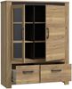 Stauraumvitrine >SAN CAYETANO< 2 Türen, 2 Schübe, Mauvella Eiche - 111,7x143,7x42,2cm (B/H/T) Bild 5