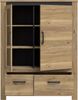 Stauraumvitrine >SAN CAYETANO< 2 Türen, 2 Schübe, Mauvella Eiche - 111,7x143,7x42,2cm (B/H/T) Bild 3