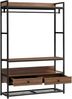 Garderobenständer Isen 180x120x40 cm Walnussoptik/Schwarz [en. casa] Bild 3