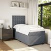 vidaXL Boxspringbett mit Matratze Dunkelgrau 80x200 cm Samt 3290775 Bild 3