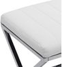 Duhome Sitzhocker Kunstleder, Polsterhocker Fußhocker Gepolstert Moderner Hocker mit Metallgestell für Schminktisch Flur Wohnzimmer Schlafzimmer, Model WY-9196A1 (Weiss) Bild 2