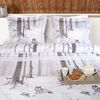 HNL Baumwoll Bettwäsche Whisk I Größe 135/200 1 x 80 x 80 I FarbeWeiss/Grau I Design Winterlandschaft Wolf Wulf Bild 3