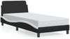 vidaXL Bettgestell "Dover" Schwarz und Weiß 90x200 cm Kunstleder 373123 Bild 2