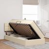 vidaXL Bett mit Stauraum und LED mit Matratze Creme 90 x 200 cm Stoff 3371248 Bild 4